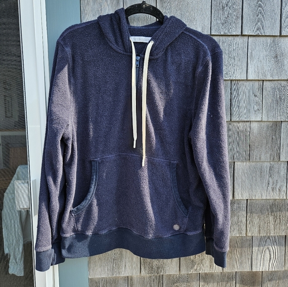 Outerknown Tops - Outerknown Hightide 1/4 Zip Pullover Navy Hoodie - size medium